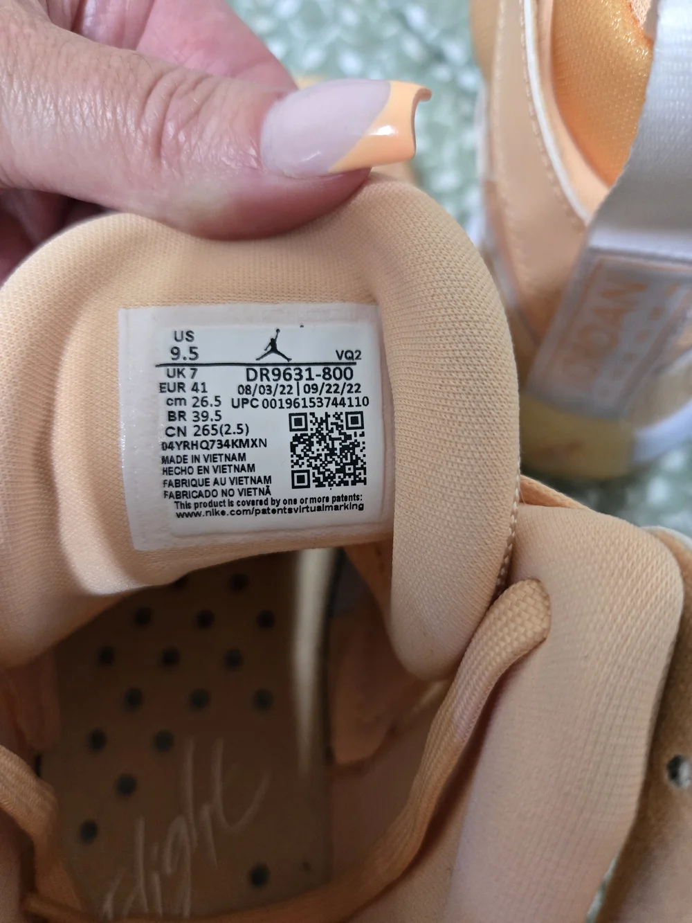 Jordan's Women Orange Trainers   Shoes in Peach